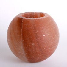 Himalayan Salt Candle Holder Apple Shape - Black Tai Salt Co.