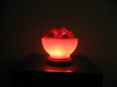 Himalayan Salt Lamp Abundance Bowl Salt Lamp 8" - Black Tai Salt Co.