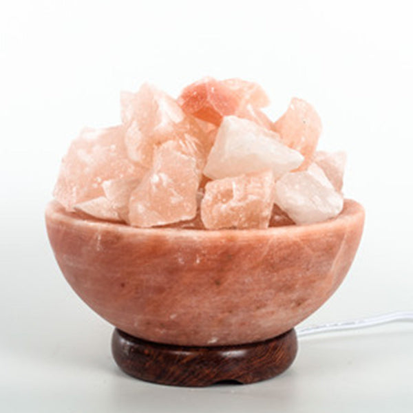 Himalayan Salt Lamp Abundance Bowl Salt Lamp 8" - Black Tai Salt Co.